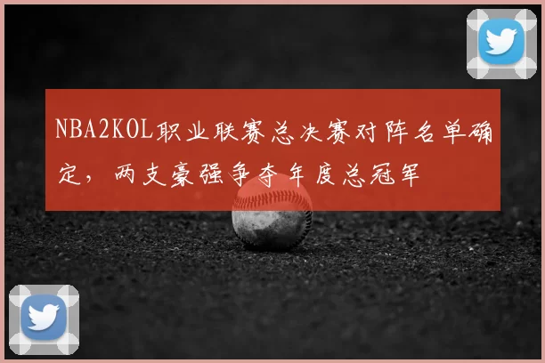 NBA2KOL职业联赛总决赛对阵名单确定,两支豪强争夺年度总冠军